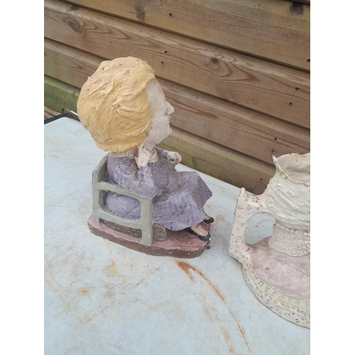 69 - 2 x studio pottery figures