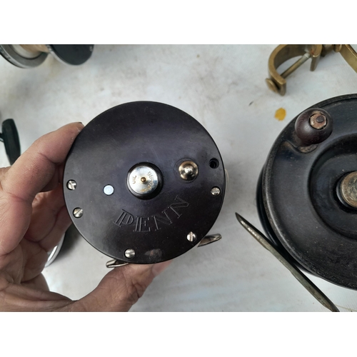 76 - Interesting array of vintage fishing reels : multipliers by Penn, Shakespeare, Allcock Arielite, Int... 