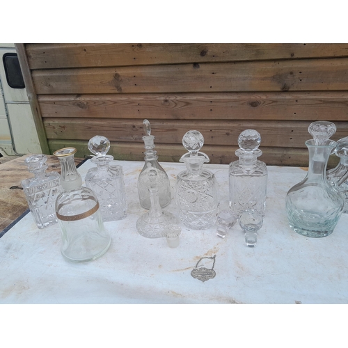 78 - 2 x boxes of cut and other decanters etc.