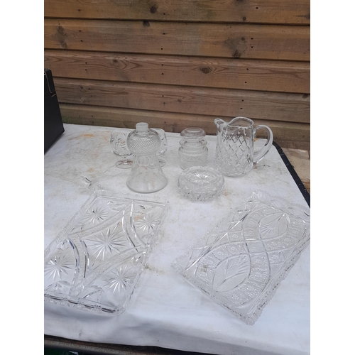 78 - 2 x boxes of cut and other decanters etc.