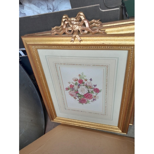 79 - Variety of modern and vintage prints, Edwardian and later mirrors