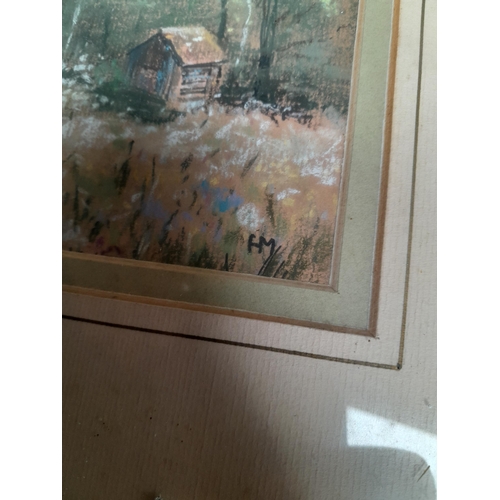 83 - Various paintings : Japanese style watercolour, naive oil on board a, watercolour portrait from earl... 