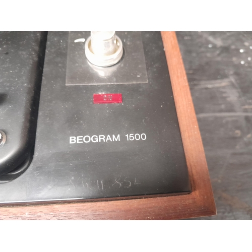 105 - Vintage stereo : 2 x B & O Beogram 1500 turntables for spares, not cartridge and untested and  stere... 