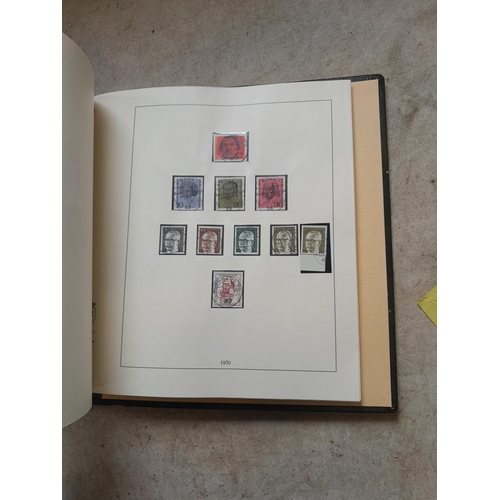 138 - Stamps of West Germany on printed pages, mint unused and used , partially filled in Linder album