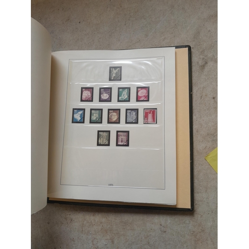 138 - Stamps of West Germany on printed pages, mint unused and used , partially filled in Linder album