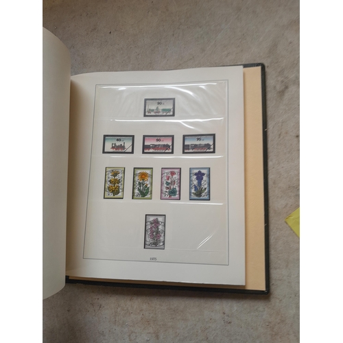 138 - Stamps of West Germany on printed pages, mint unused and used , partially filled in Linder album