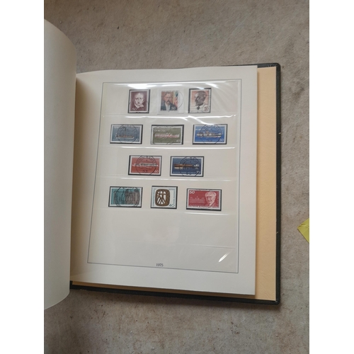 138 - Stamps of West Germany on printed pages, mint unused and used , partially filled in Linder album
