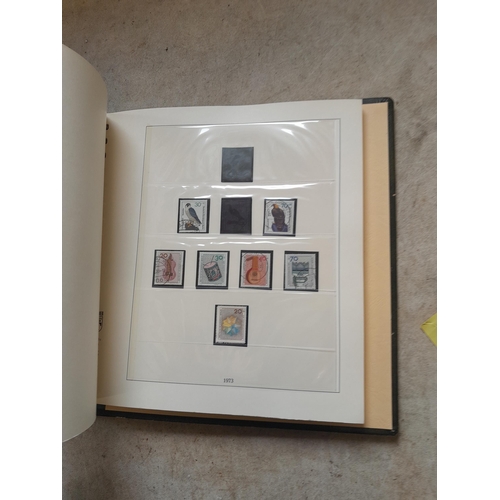 138 - Stamps of West Germany on printed pages, mint unused and used , partially filled in Linder album