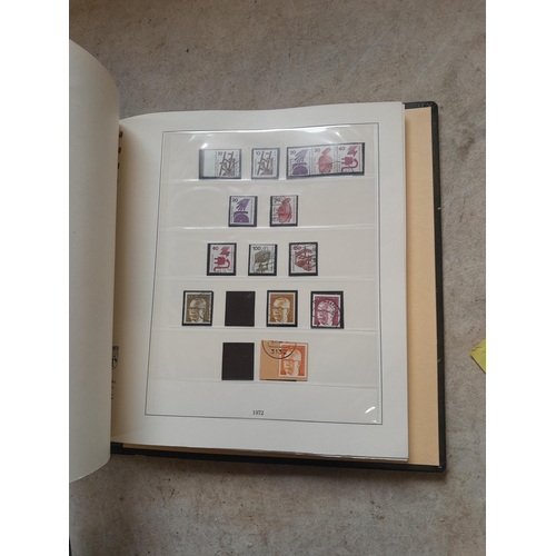 138 - Stamps of West Germany on printed pages, mint unused and used , partially filled in Linder album