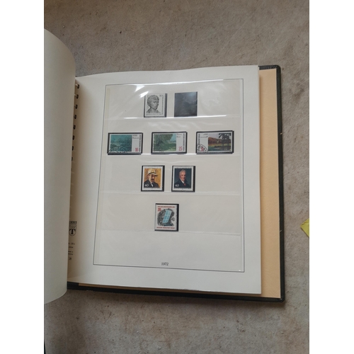 138 - Stamps of West Germany on printed pages, mint unused and used , partially filled in Linder album