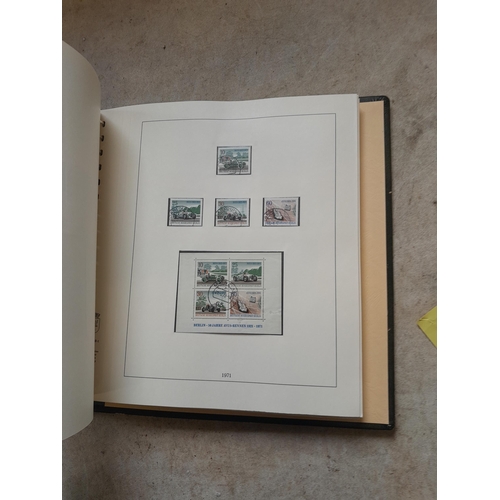 138 - Stamps of West Germany on printed pages, mint unused and used , partially filled in Linder album