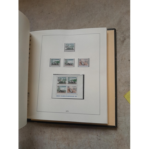 138 - Stamps of West Germany on printed pages, mint unused and used , partially filled in Linder album