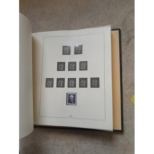 138 - Stamps of West Germany on printed pages, mint unused and used , partially filled in Linder album