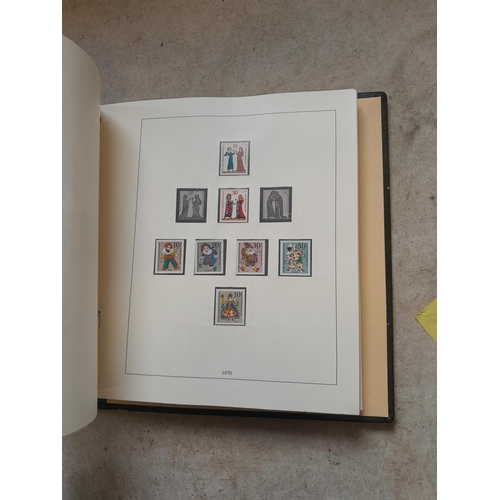 138 - Stamps of West Germany on printed pages, mint unused and used , partially filled in Linder album