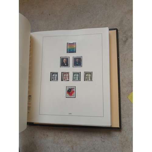 138 - Stamps of West Germany on printed pages, mint unused and used , partially filled in Linder album