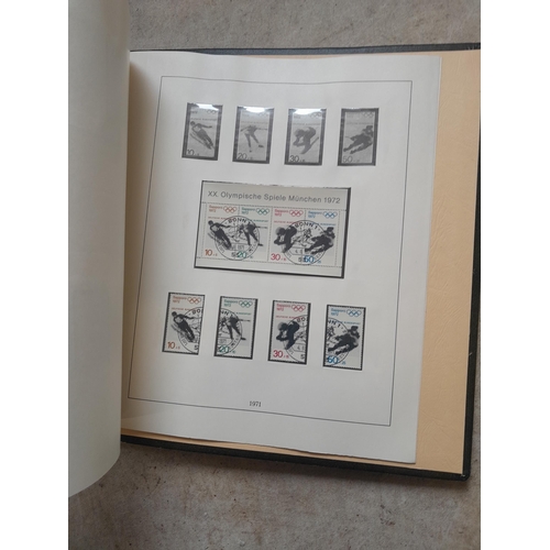 138 - Stamps of West Germany on printed pages, mint unused and used , partially filled in Linder album