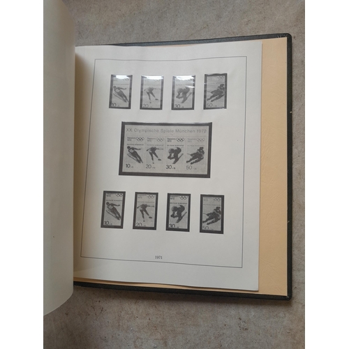 138 - Stamps of West Germany on printed pages, mint unused and used , partially filled in Linder album