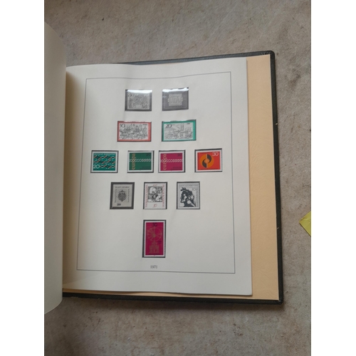 138 - Stamps of West Germany on printed pages, mint unused and used , partially filled in Linder album