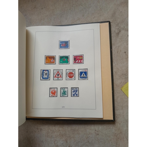 138 - Stamps of West Germany on printed pages, mint unused and used , partially filled in Linder album