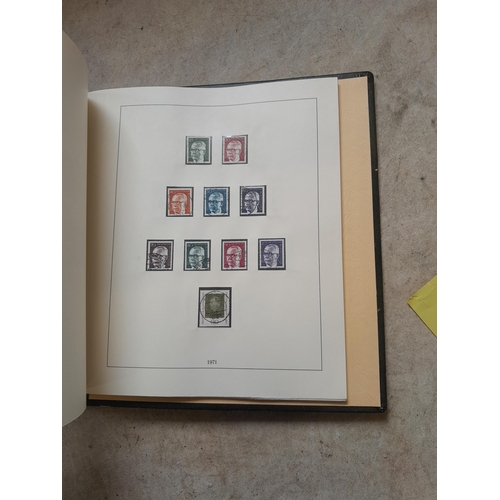 138 - Stamps of West Germany on printed pages, mint unused and used , partially filled in Linder album