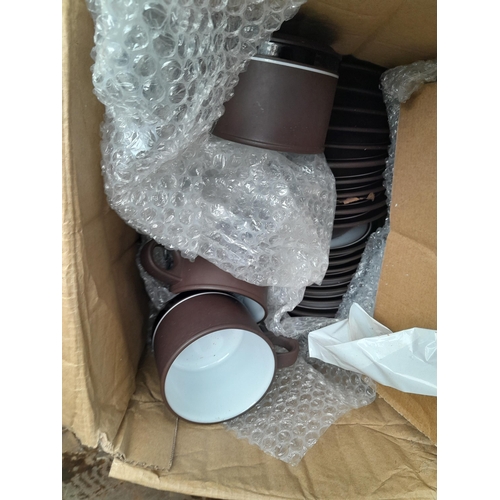 150 - Milk glass centre light fitment and one other and tea set