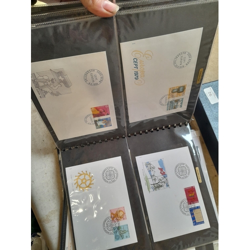 151 - Stamps : Collection of Europa Covers and stamps in an FDC album