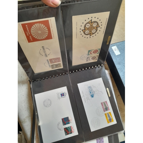 151 - Stamps : Collection of Europa Covers and stamps in an FDC album