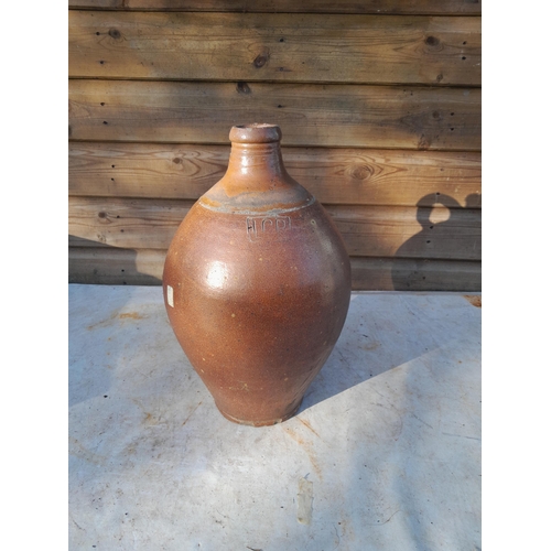 21 - 19th century salt glaze stoneware flagon non advertising