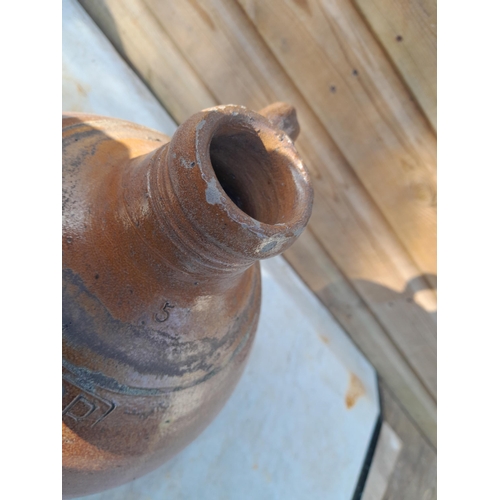 21 - 19th century salt glaze stoneware flagon non advertising