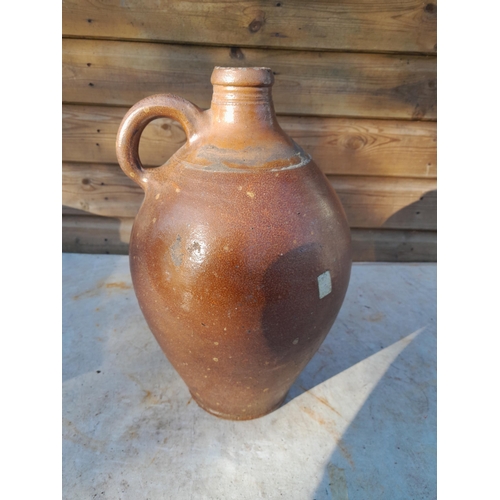 21 - 19th century salt glaze stoneware flagon non advertising