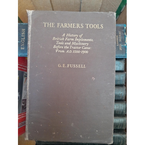 31 - Box of books : The Farmers Tools by G E  Fussell