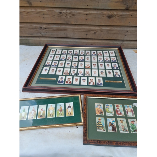44 - Cigarette cards mounted behind glass