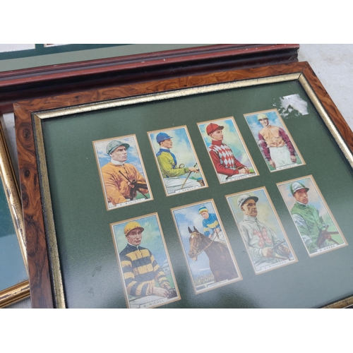 44 - Cigarette cards mounted behind glass