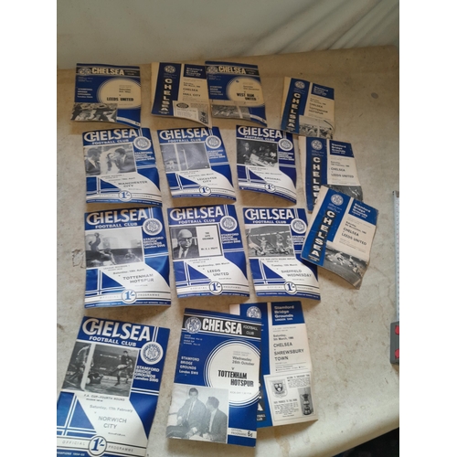 43 - Ephemera : Chelsea football club programmes from mid 1960s, cabinet cards black and white portraits ... 