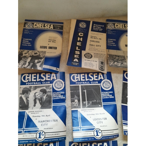 43 - Ephemera : Chelsea football club programmes from mid 1960s, cabinet cards black and white portraits ... 