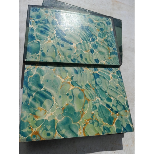 47 - 2 x volumes : 2 1/2 calf leather bound volumes, condition varies : The Book of the Blue Sea by Newbo... 