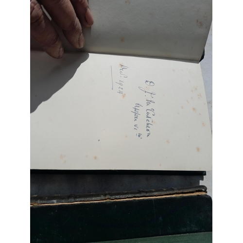 47 - 2 x volumes : 2 1/2 calf leather bound volumes, condition varies : The Book of the Blue Sea by Newbo... 