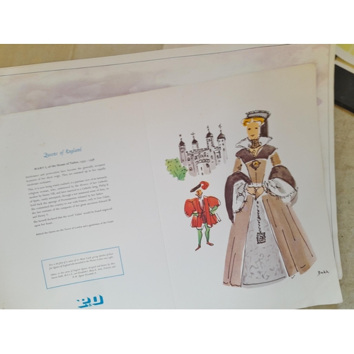 48 - Box of oddments : tin sign modern, resin ornament, car related manuals, prints, African walking stic... 