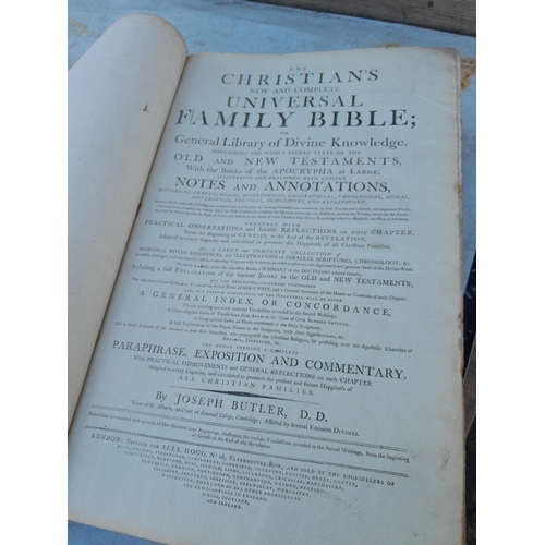 49 - Antique Universal Family Bible no births , deaths etc. in front