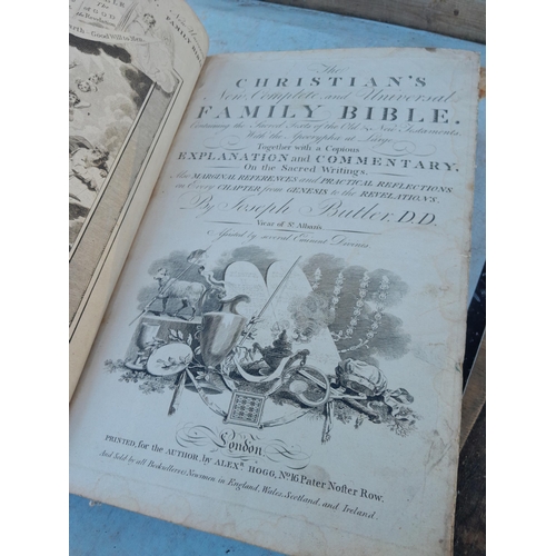 49 - Antique Universal Family Bible no births , deaths etc. in front