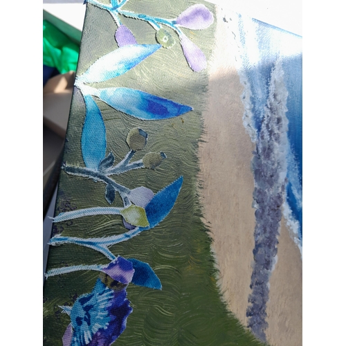 54 - Collection of oils and acrylics and mixed media works