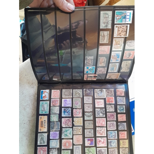 51 - Stamps : loose  and on paper, 2 x stockbooks word collection mainly used some more interesting earli... 