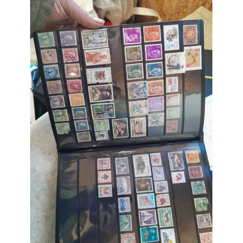 51 - Stamps : loose  and on paper, 2 x stockbooks word collection mainly used some more interesting earli... 