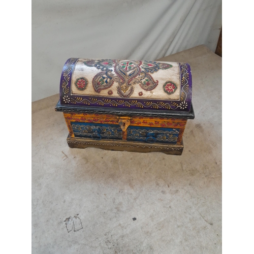 58 - Painted wooden box