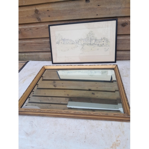 68 - Quantity of mirrors, pictures, tapestry : Ltd edition prints by D Suff, watercolours by Charmaine Wi... 