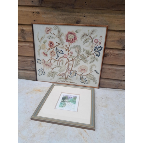 68 - Quantity of mirrors, pictures, tapestry : Ltd edition prints by D Suff, watercolours by Charmaine Wi... 