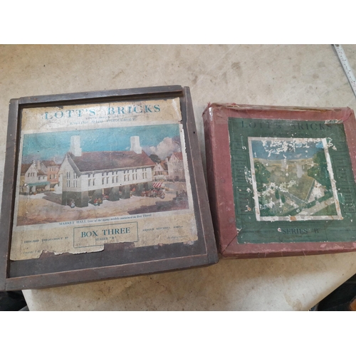 76 - Vintage Lotts bricks x 2 in boxes of issue