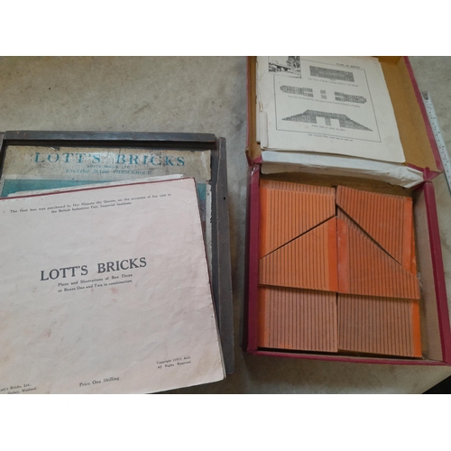 76 - Vintage Lotts bricks x 2 in boxes of issue