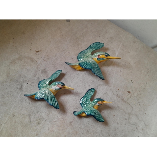 88 - Set of three Beswick Flying Kingfishers all in good order