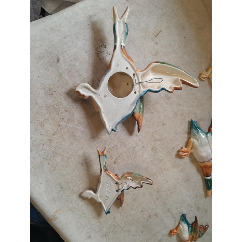 89 - Set of five Beswick flying ducks all in good order
